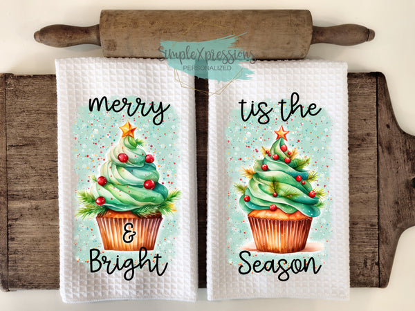 Christmas Kitchen Towels-Merry & Bright Tis the Season