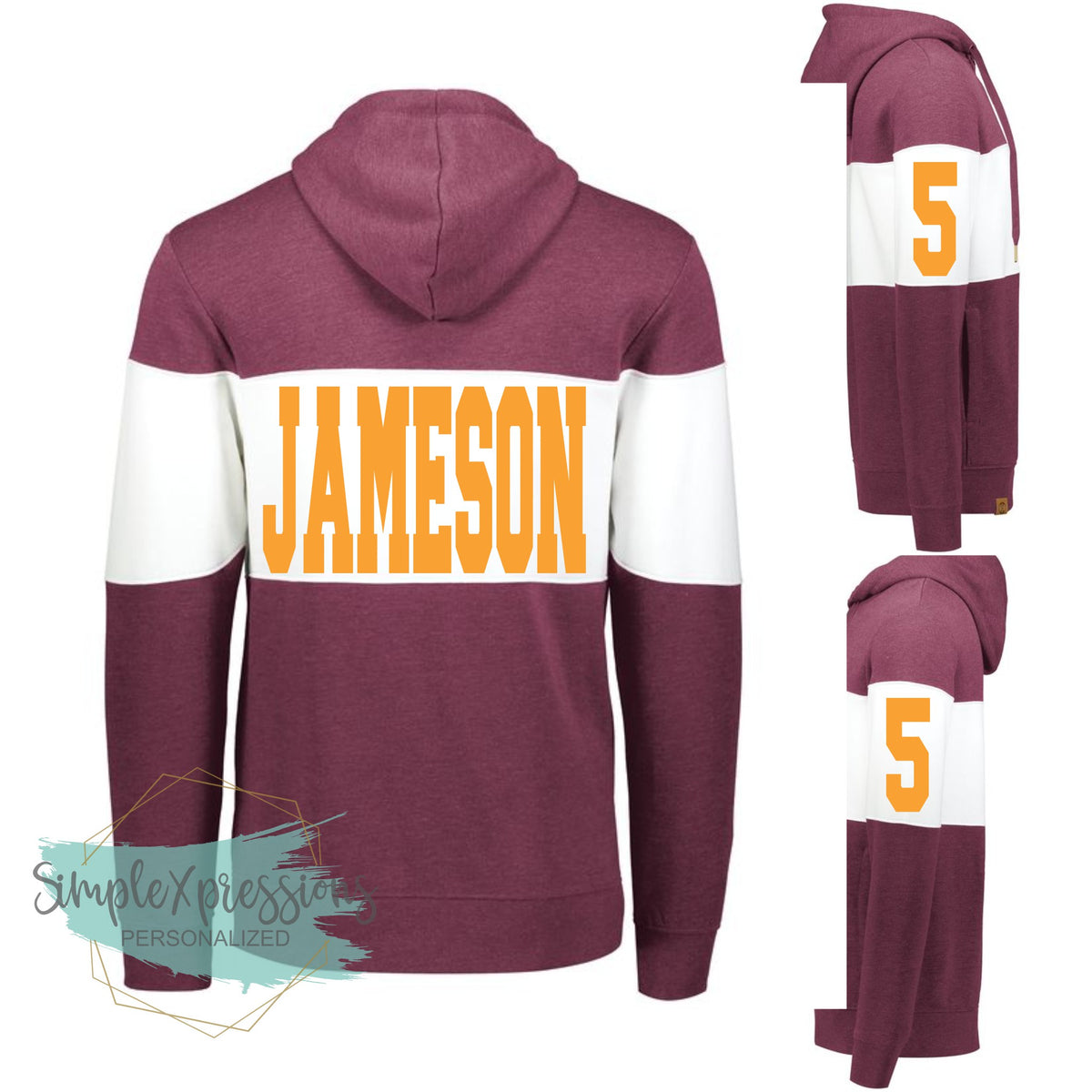 Softball Ivy League Hoodie SimpleXpressionsPersonalized!