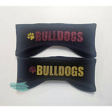 Bulldogs Glitter Fleece Headband- Black