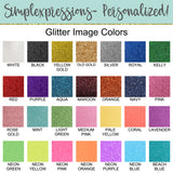 Pom Pom Name Tags- Set of 2- Glitter Names