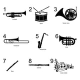 Band Mom Collar Sweatshirt- with names on sleeve- choose your instrument