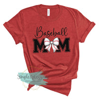 Baseball Mom with Bow
