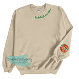 Basketball Grandma Collar Sweatshirt- with names on sleeve