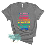 Be Kind Be Brave Be Honest