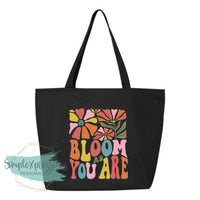 Bloom As You Are Zippered Tote Bag