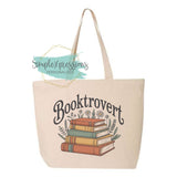 Booktrovert Zippered Tote Bag