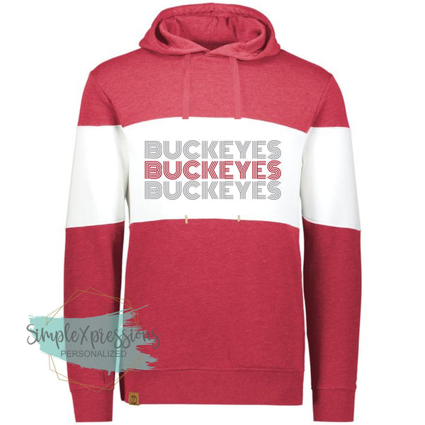 Buckeyes Retro Stripes-Ivy League Hoodie