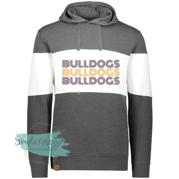 Bulldogs Retro Stripes-Ivy League Hoodie