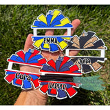 Personalized Ponytail Holder Cheer Bag Tag