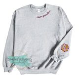Cheer Grandma Collar Sweatshirt- with names on sleeve