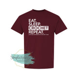 Eat. Sleep. Crochet. Repeat. Lakeview Crochet Club