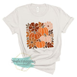 Fall Pumpkins and Flowers
