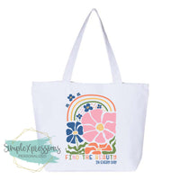 Find the Beauty in Every Day Zippered Tote Bag