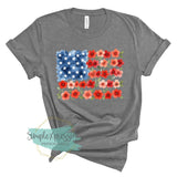 Floral American Flag