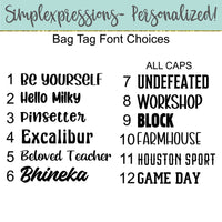 Personalized Sport Ball Bag Tag