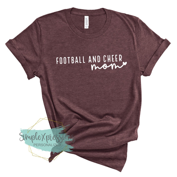 Football and Cheer Mom with heart