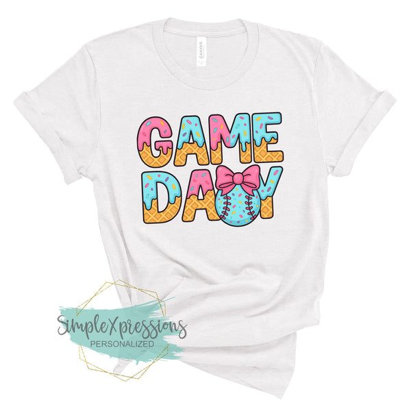 YOUTH Baseball Ice Cream Drip Game Day
