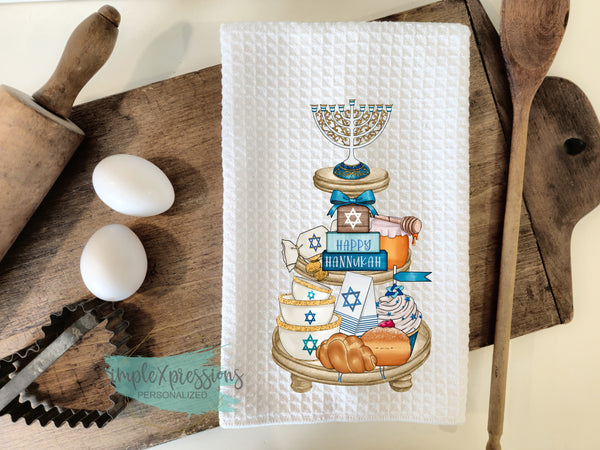 Kitchen Towels-Happy Hanukkah Tiered Tray