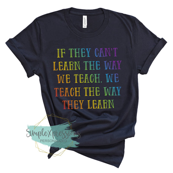 If they can't learn the way we teach, we teach the way they learn