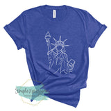 Lady Liberty Line Art