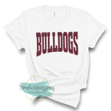 Maroon Polka Dot Bulldogs