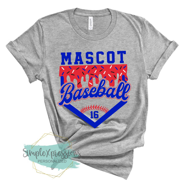 Mascot Baseball Drip