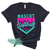 YOUTH Mascot Softball Drip
