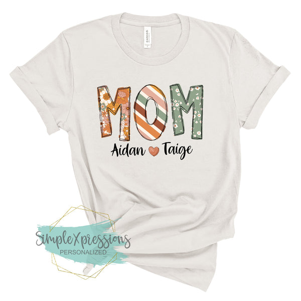Mom/Mama/Grandma with names- Personalized with kids names
