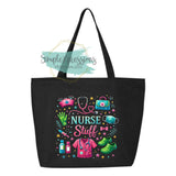 Nurse Stuff Zippered Tote Bag