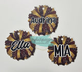 Personalized Glitter Pom Cheer Bag Tag