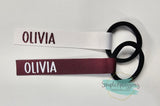 Pom Pom Name Tags- Set of 2- Glitter Names