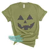 Pumpkin Faces- Gingham, Checkered, Stripes, Dots- You choose