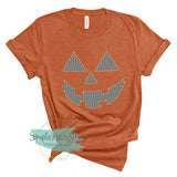 Pumpkin Faces- Gingham, Checkered, Stripes, Dots- You choose