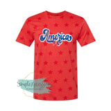 Retro America- Pattern Shirts Blue