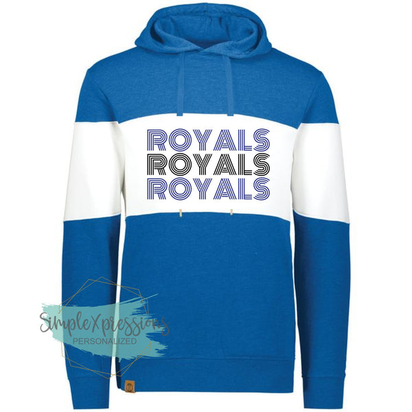 Royals Retro Stripes-Ivy League Hoodie