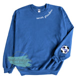 Soccer Grandma Collar Sweatshirt- with names on sleeve