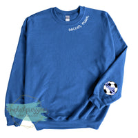 Soccer Mom Collar Sweatshirt- with names on sleeve