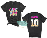 Softball Ice Cream Drip Game Day- Name/Number on back