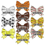 Personalized Sport Bow Bag Tag