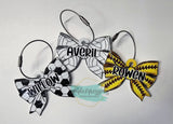 Personalized Sport Bow Bag Tag