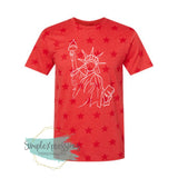 Lady Liberty Line Art- Pattern Shirts