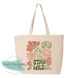 Stay Wild Zippered Tote Bag