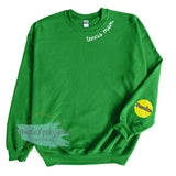 Tennis Mom Collar Sweatshirt- with names on sleeve