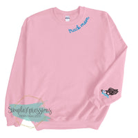 Track Mom Collar Sweatshirt- with names on sleeve