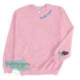 Track Mom Collar Sweatshirt- with names on sleeve