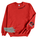 Wrestling Mom Collar Sweatshirt- with names on sleeve