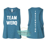 Team Werq Instructor Cropped Racerback Tank