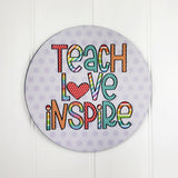Teach Love Inspire Round Mouse pad