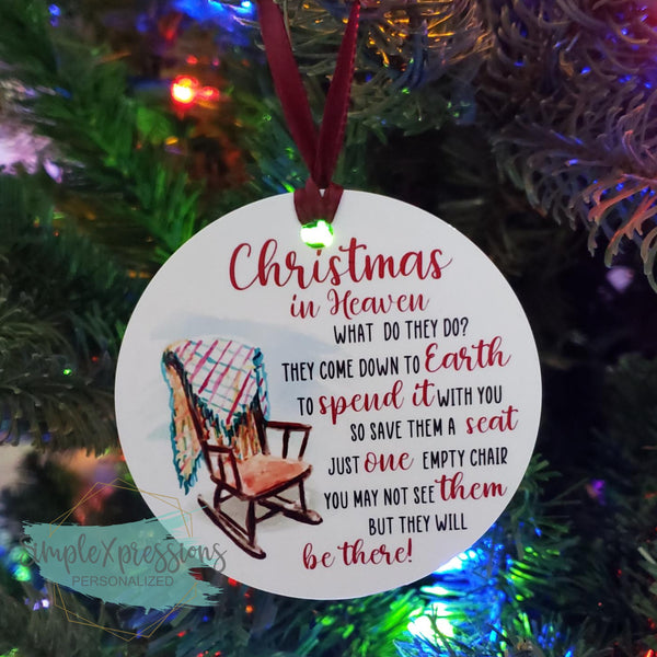Christmas in Heaven- aluminum ornament
