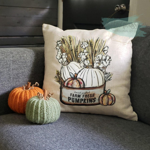 Farm Fresh Pumpkins pillow cover